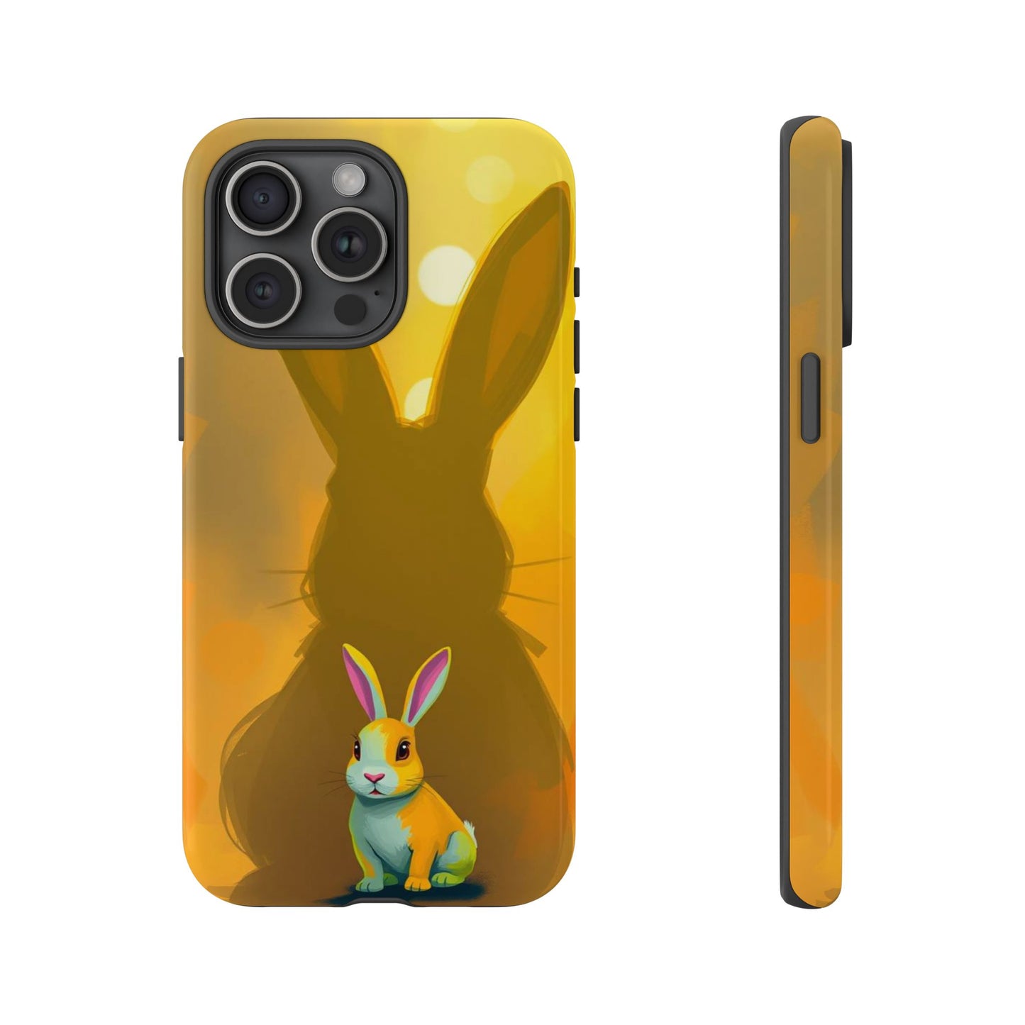 iPhone 15 Pro Max / Glossy Phone Case - Shadow Rabbit Design Phone Case