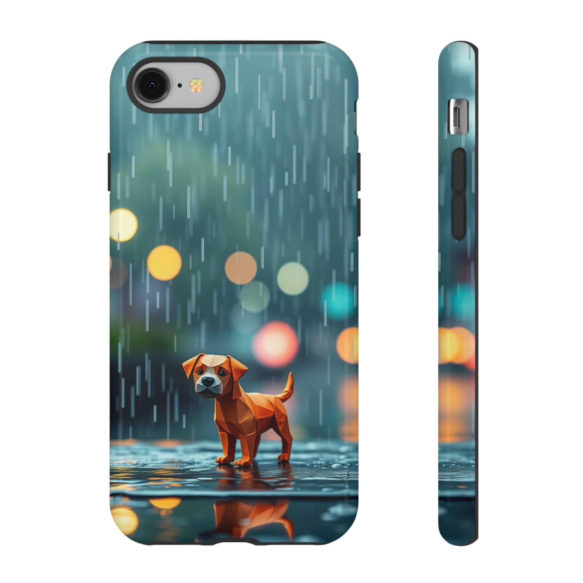 Cute Origami ’Soggy Dog’ Design Phone Case - Multicolor Phone Case - iPhone 8 / Glossy