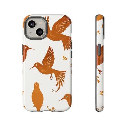 iPhone 14 / Glossy Phone Case - Abstract Bird Pattern Phone Case