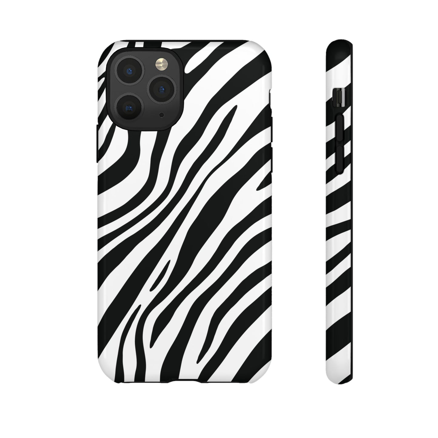 Modern Monochrome Zebra Print Phone Case