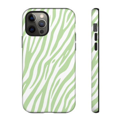Mint Tiger Print Phone Case