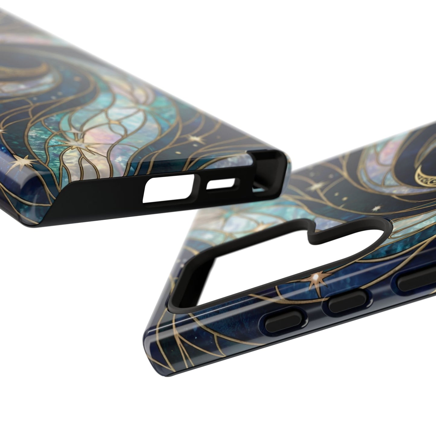 Elegant Navy & Teal Celestial Swirl Phone Case