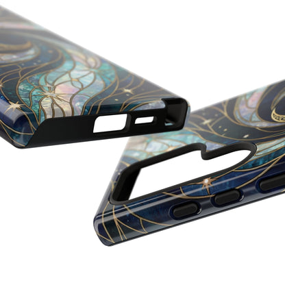 Elegant Navy & Teal Celestial Swirl Phone Case