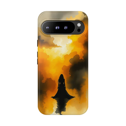 Google Pixel 9 Pro XL / Glossy Phone Case - Watercolour Gothic Woman in Black Phone Case