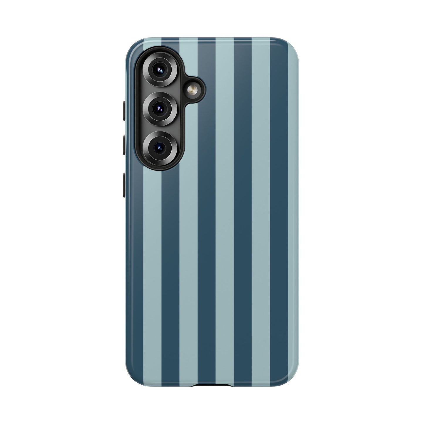 Samsung Galaxy S25 / Glossy Phone Case - ’Blue Stripe Pattern’ Phone Case