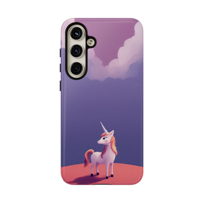 Samsung Galaxy S24 Plus / Glossy Phone Case - Cute Unicorn & Cloud Design Phone Case