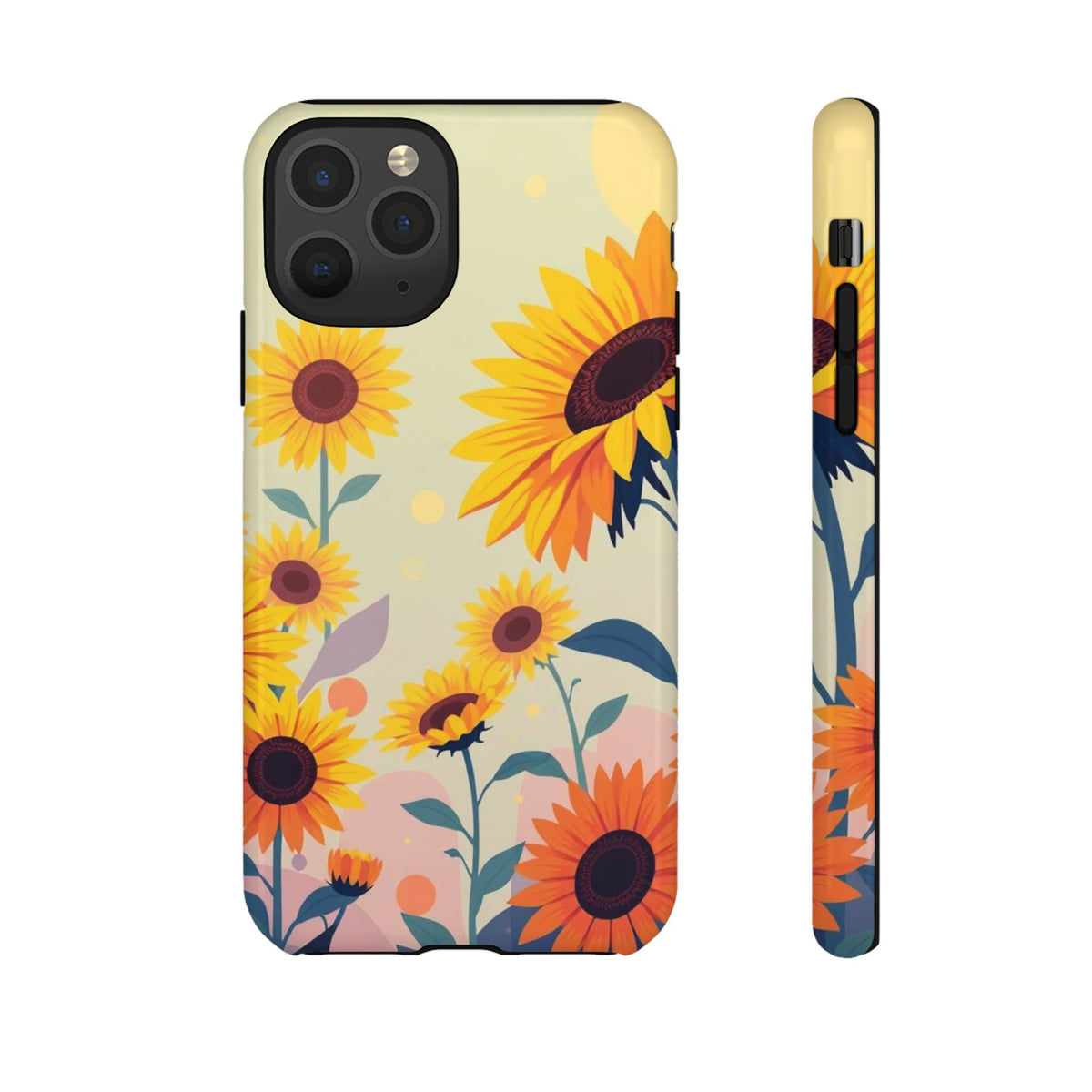 Modern Flat Sunflower Design Phone Case - Multicolor Phone Case - iPhone 11 Pro / Glossy
