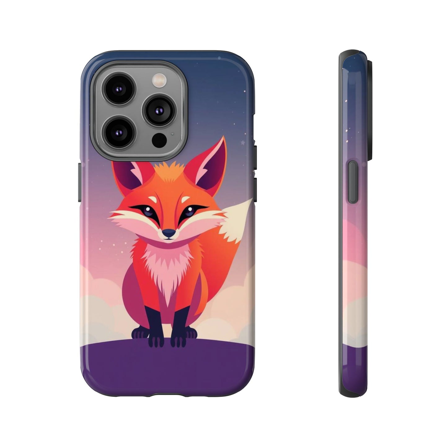 iPhone 14 Pro / Glossy Phone Case - Pop Art Fox Design Phone Case