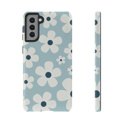 Samsung Galaxy S21 Plus / Glossy Phone Case - Cute Light Blue Daisy Pattern Phone Case