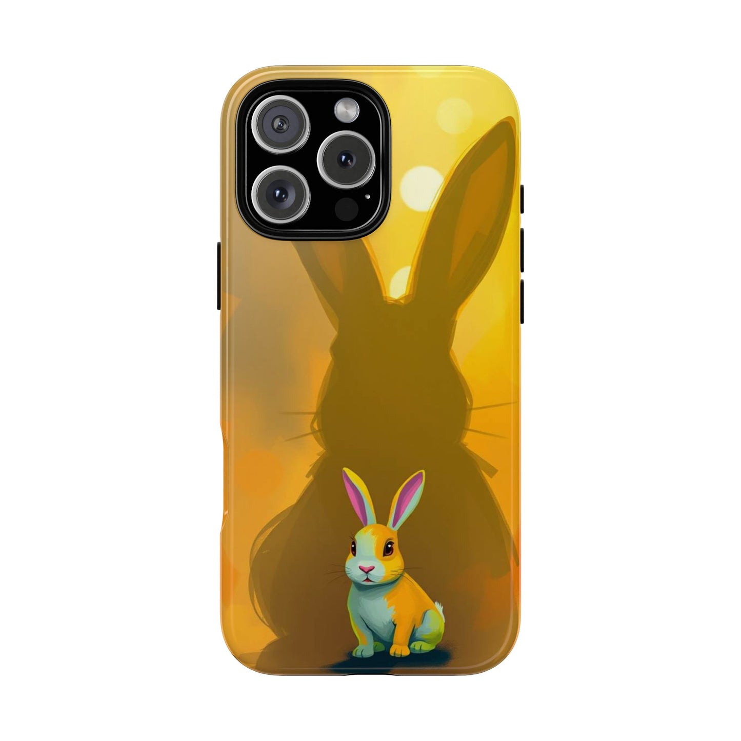 iPhone 16 Pro Max / Glossy Phone Case - Shadow Rabbit Design Phone Case
