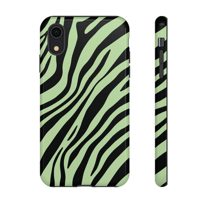 Modern Mint Zebra Print Phone Case
