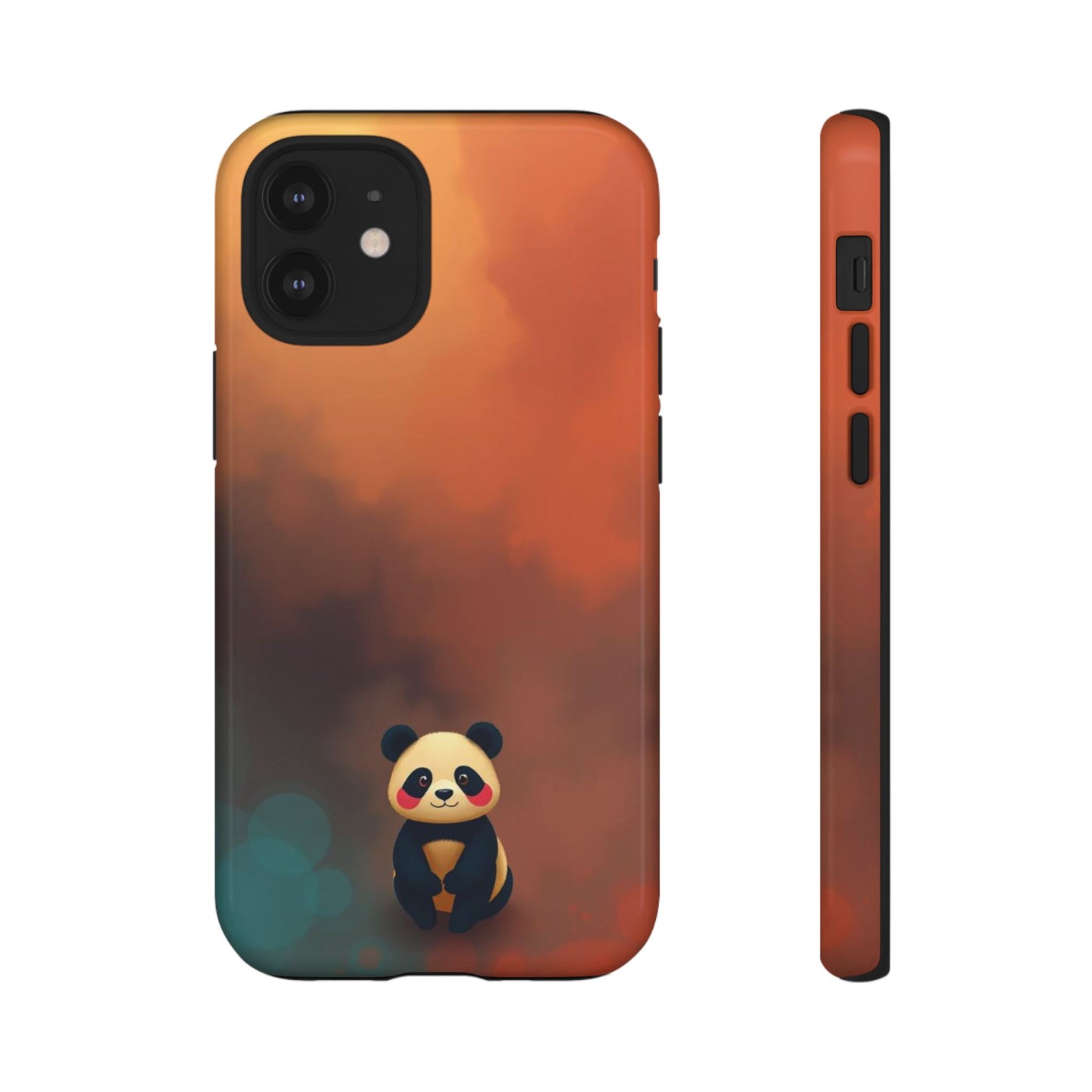 iPhone 12 Mini / Glossy Phone Case - Cute Colourful Panda Design Phone Case