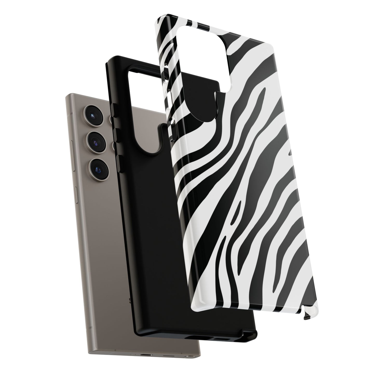 Modern Monochrome Zebra Print Phone Case