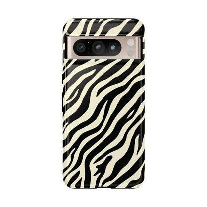 Chic Ivory Zebra Print Phone Case