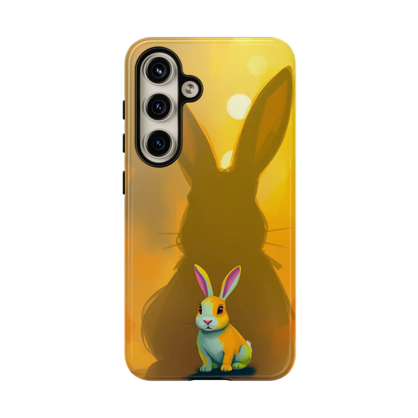 Samsung Galaxy S24 / Glossy Phone Case - Shadow Rabbit Design Phone Case
