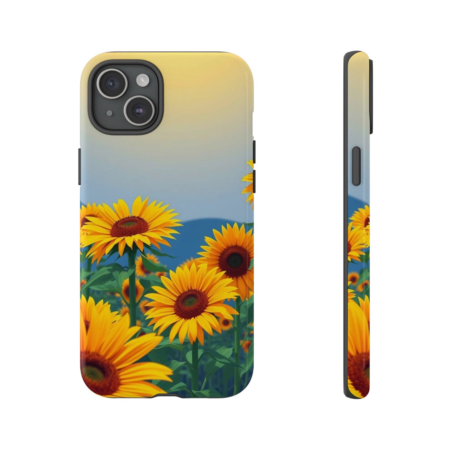 iPhone 15 Plus / Glossy Phone Case - Sunflowers Design Phone Case