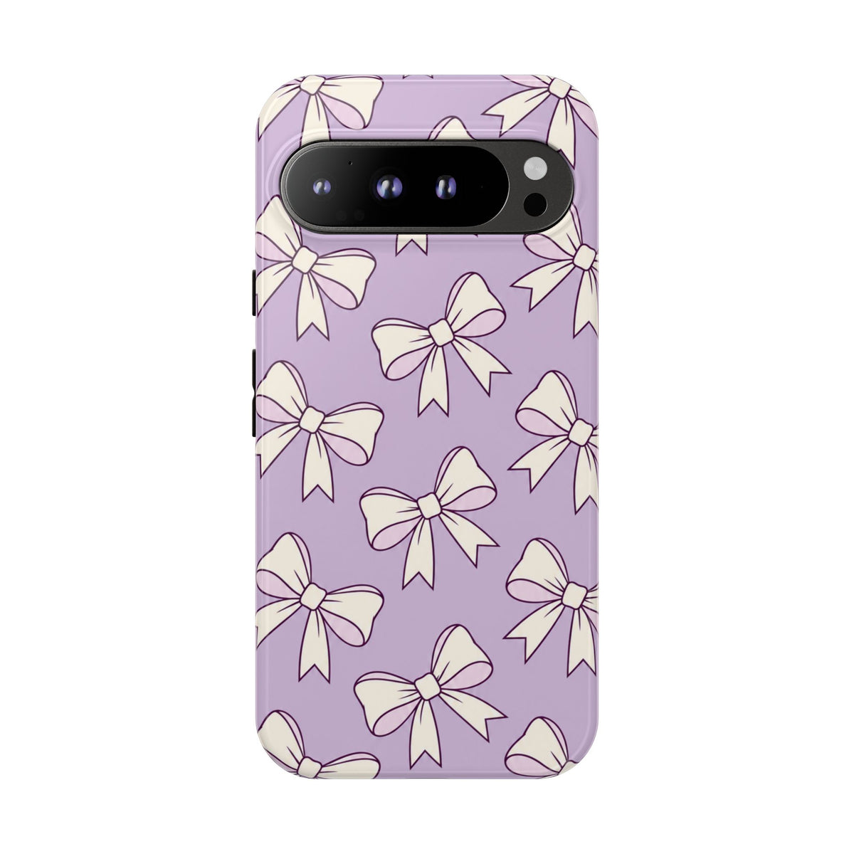 Chic Lilac Bow Pattern Phone Case