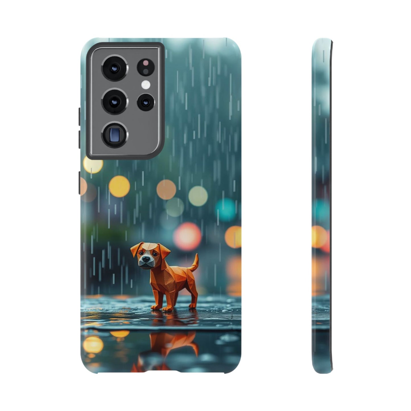 Samsung Galaxy S21 Ultra / Glossy Phone Case - Origami ’Soggy Dog’ Design Phone Case