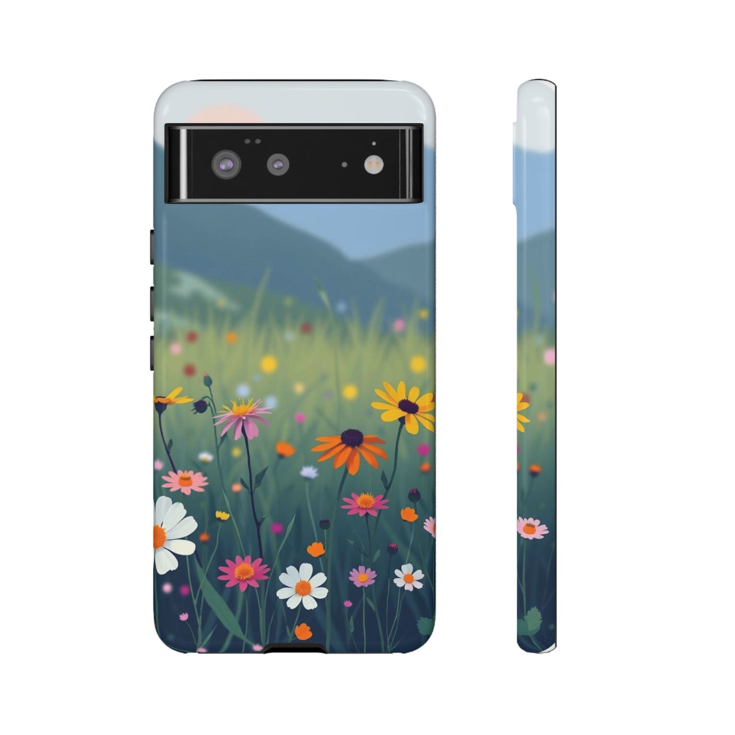 Google Pixel 6 / Glossy Phone Case - Vibrant Meadow Design Phone Case