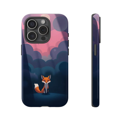 iPhone 15 Pro / Glossy Phone Case - Moody Pop Art Fox Design Phone Case