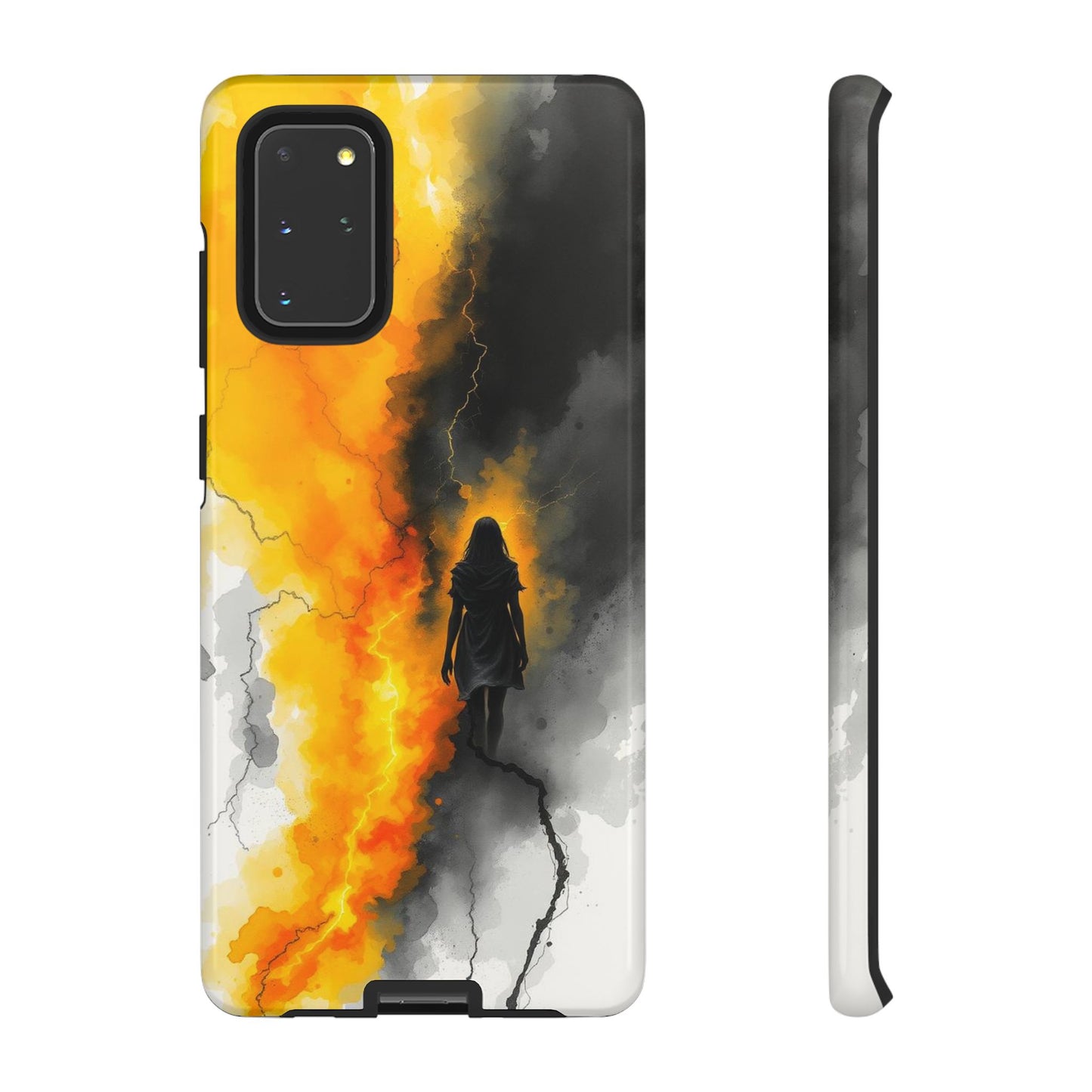 Samsung Galaxy S20+ / Glossy Phone Case - Watercolour Gothic Silhouette of a Woman Phone Case