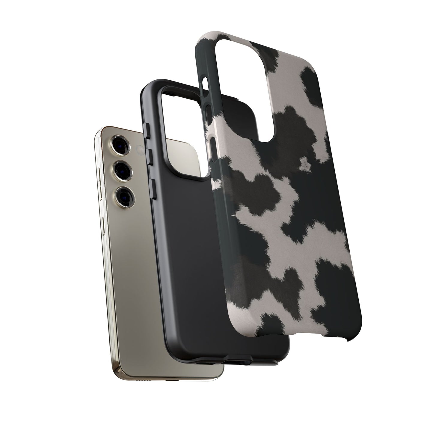 Modern Monochrome Cow Print Phone Case