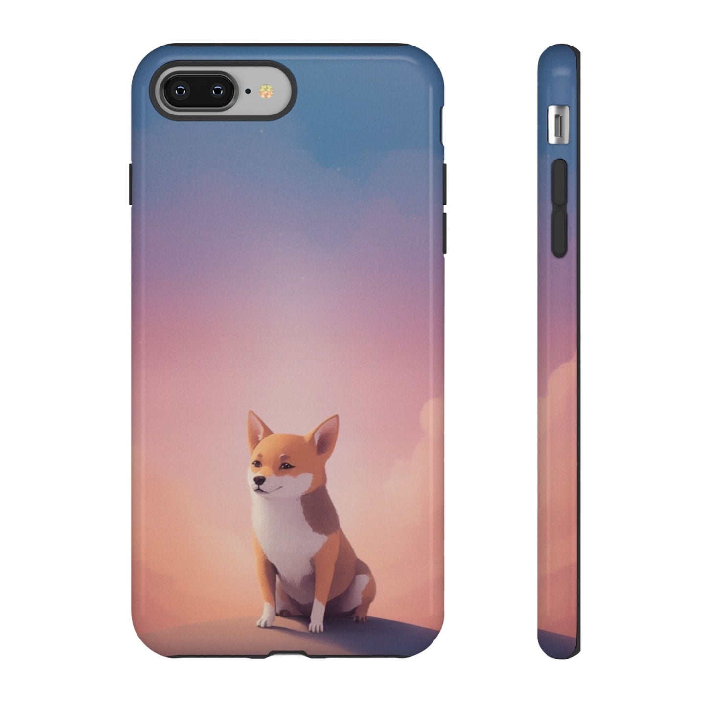 iPhone 8 Plus / Glossy Phone Case - Cute Dog & Cloud Design ’Good Doggo’ Phone Case