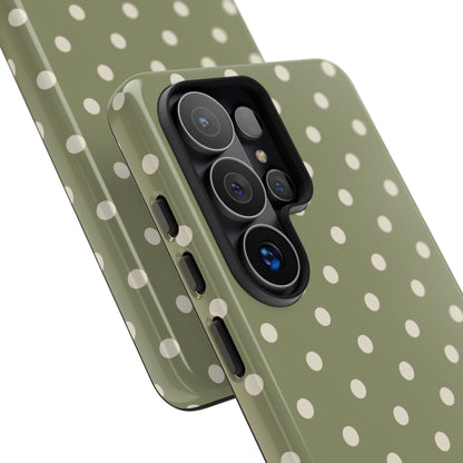 Green & White Dot Pattern Phone Case