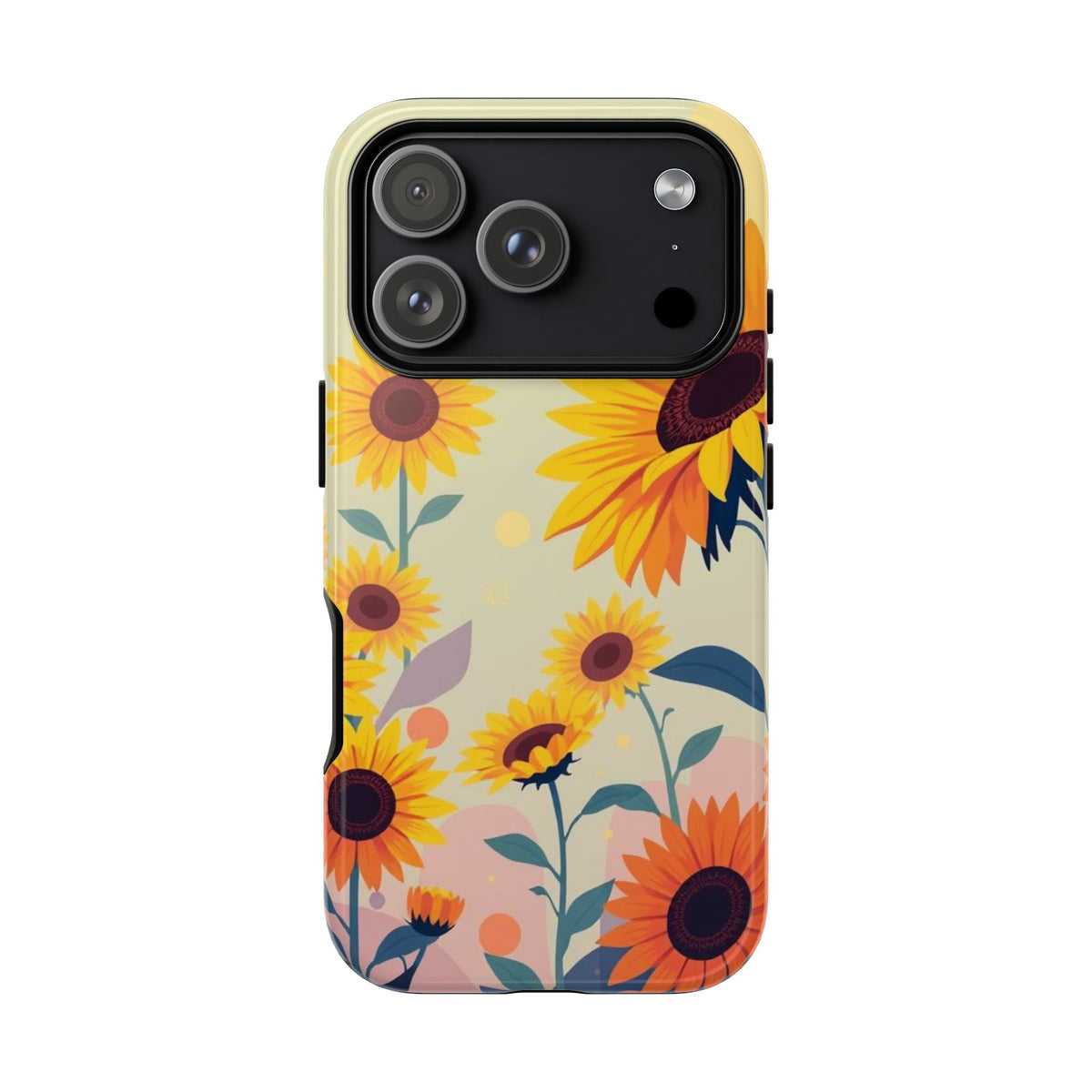Modern Flat Sunflower Design Phone Case - Multicolor Phone Case - iPhone 17 Pro / Glossy