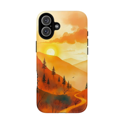 Golden Sunset Design Phone Case - Multicolor Phone Case - iPhone 16 Plus / Glossy