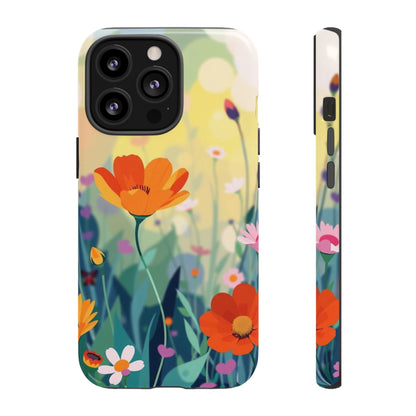 iPhone 13 Pro / Glossy Phone Case - Pop Art Style Wildflower Design Phone Case