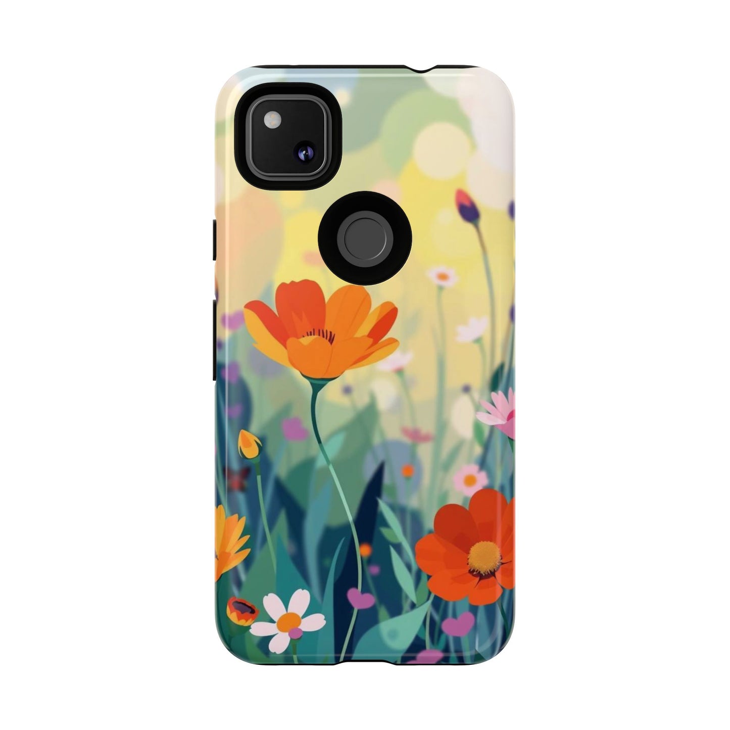 Pop Art Style Wildflower Design Phone Case