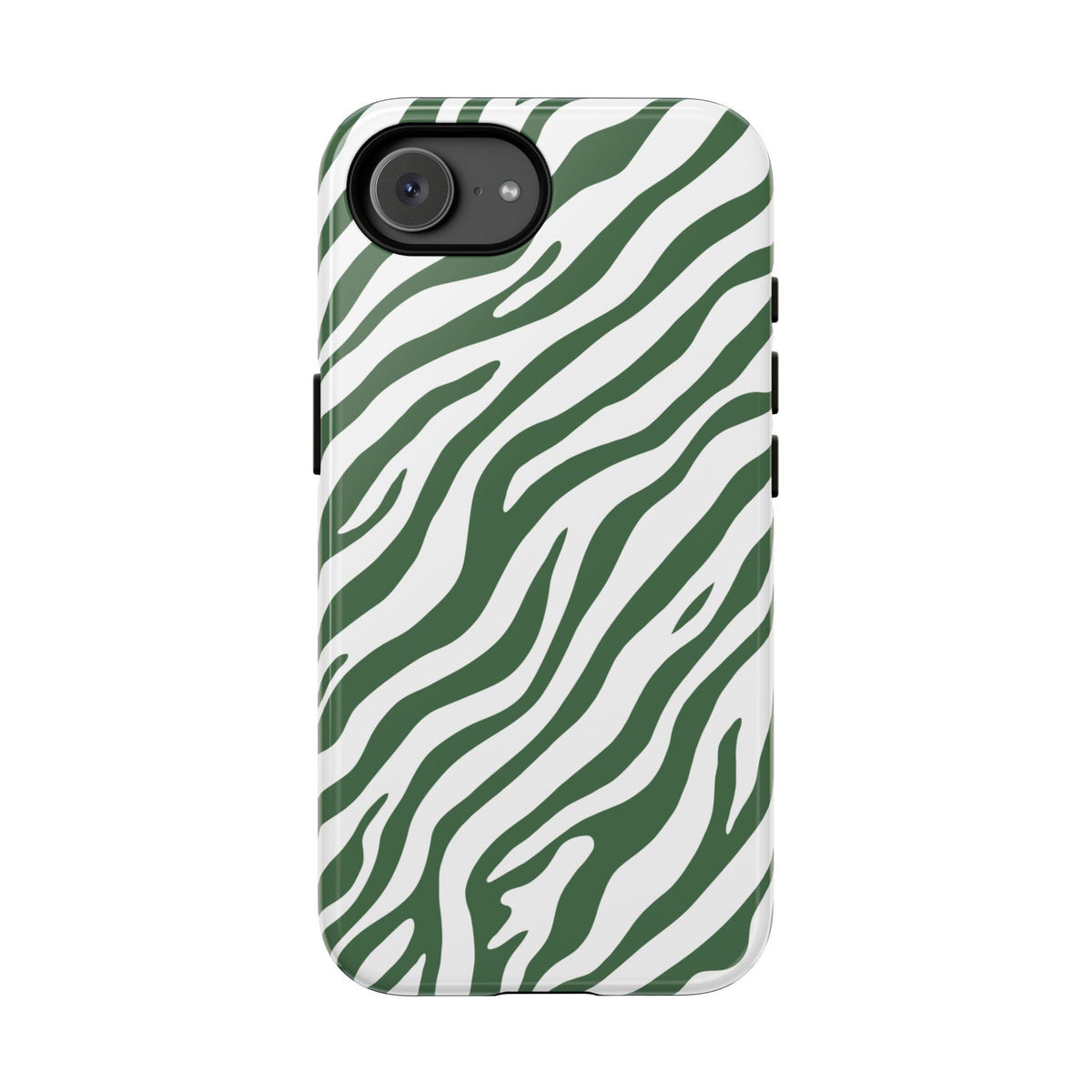 Stylish Sage Zebra Print Phone Case - Green Phone Case - iPhone 17e / Glossy