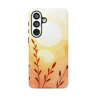 Watercolour Wildflower & Sun Design Phone Case - Multicolor Phone Case - Samsung Galaxy S26 Plus / Glossy