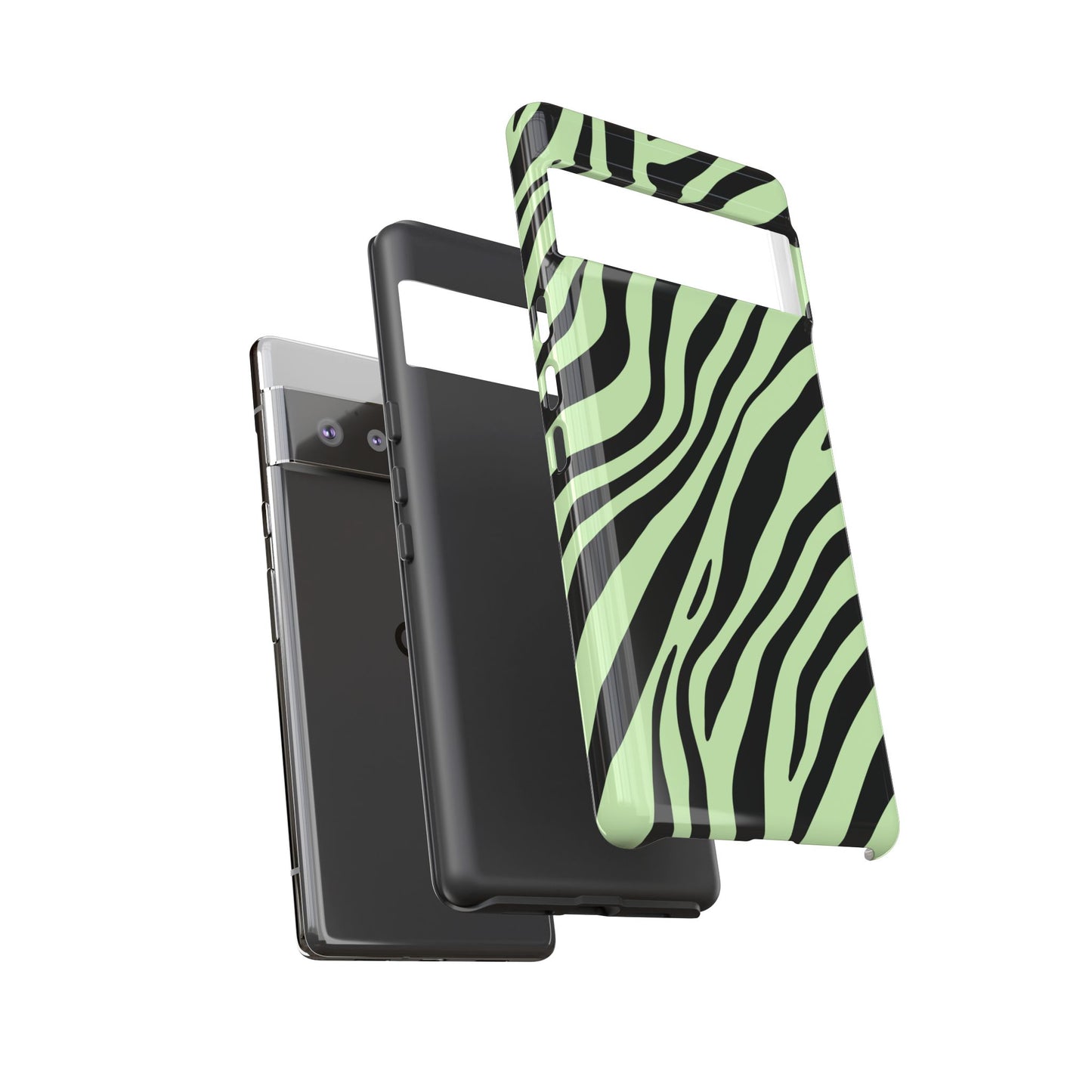 Modern Mint Zebra Print Phone Case