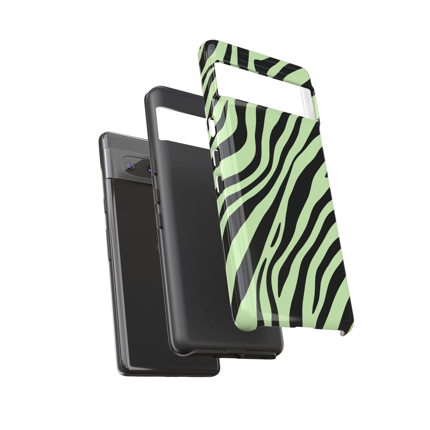 Modern Mint Zebra Print Phone Case