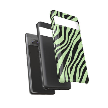 Modern Mint Zebra Print Phone Case