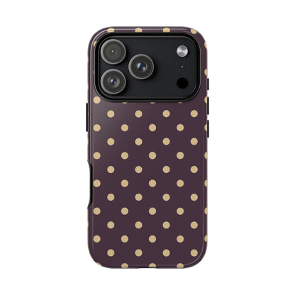 Purple with Yellow Dot Pattern Phone Case