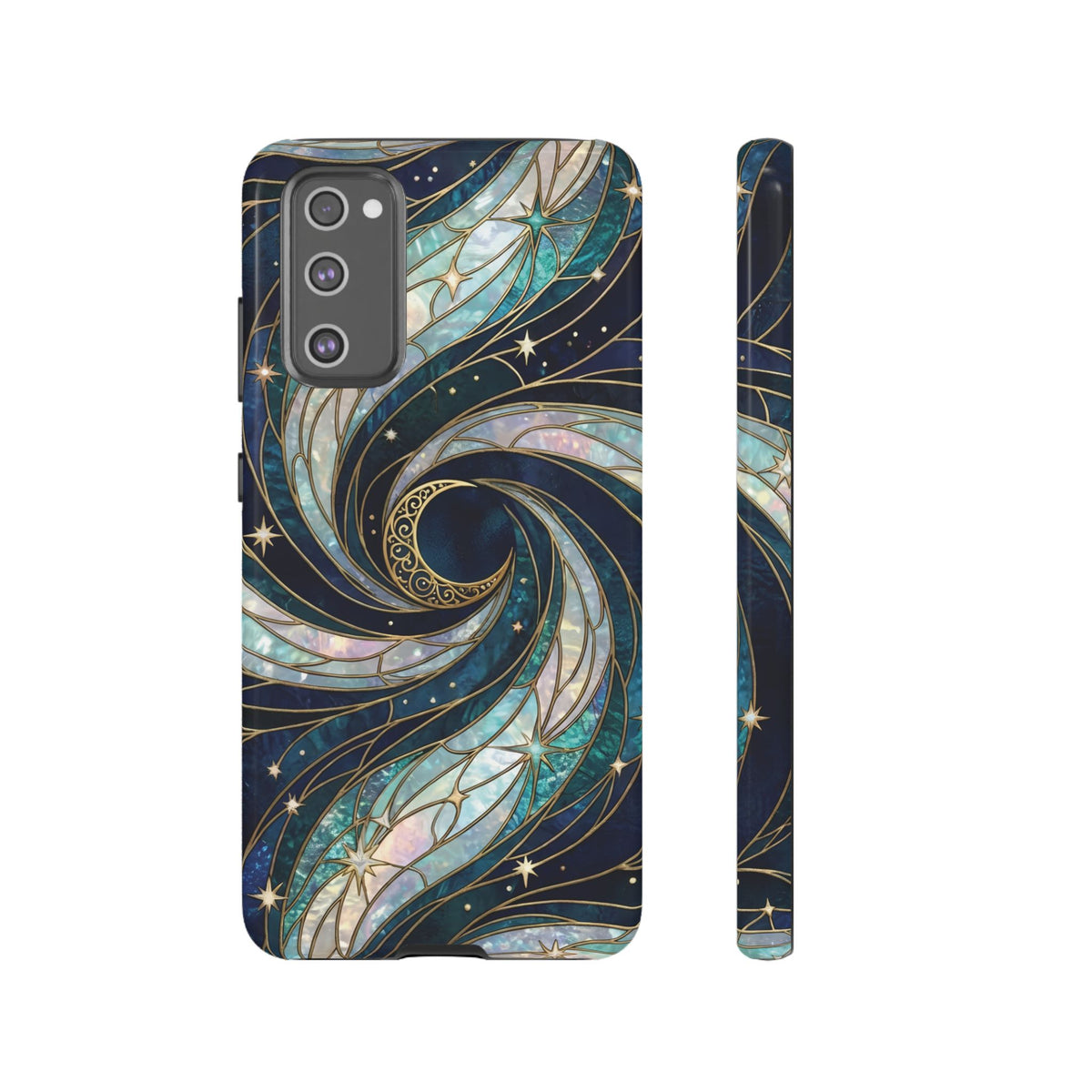 Elegant Navy & Teal Celestial Swirl Phone Case