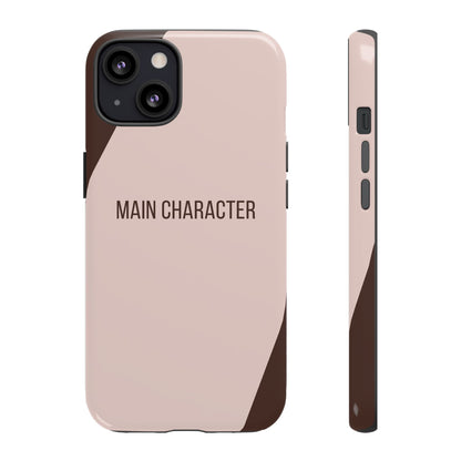 iPhone 13 / Glossy Phone Case - Sassy Statement Case ’Main Character’ in Pink & Brown