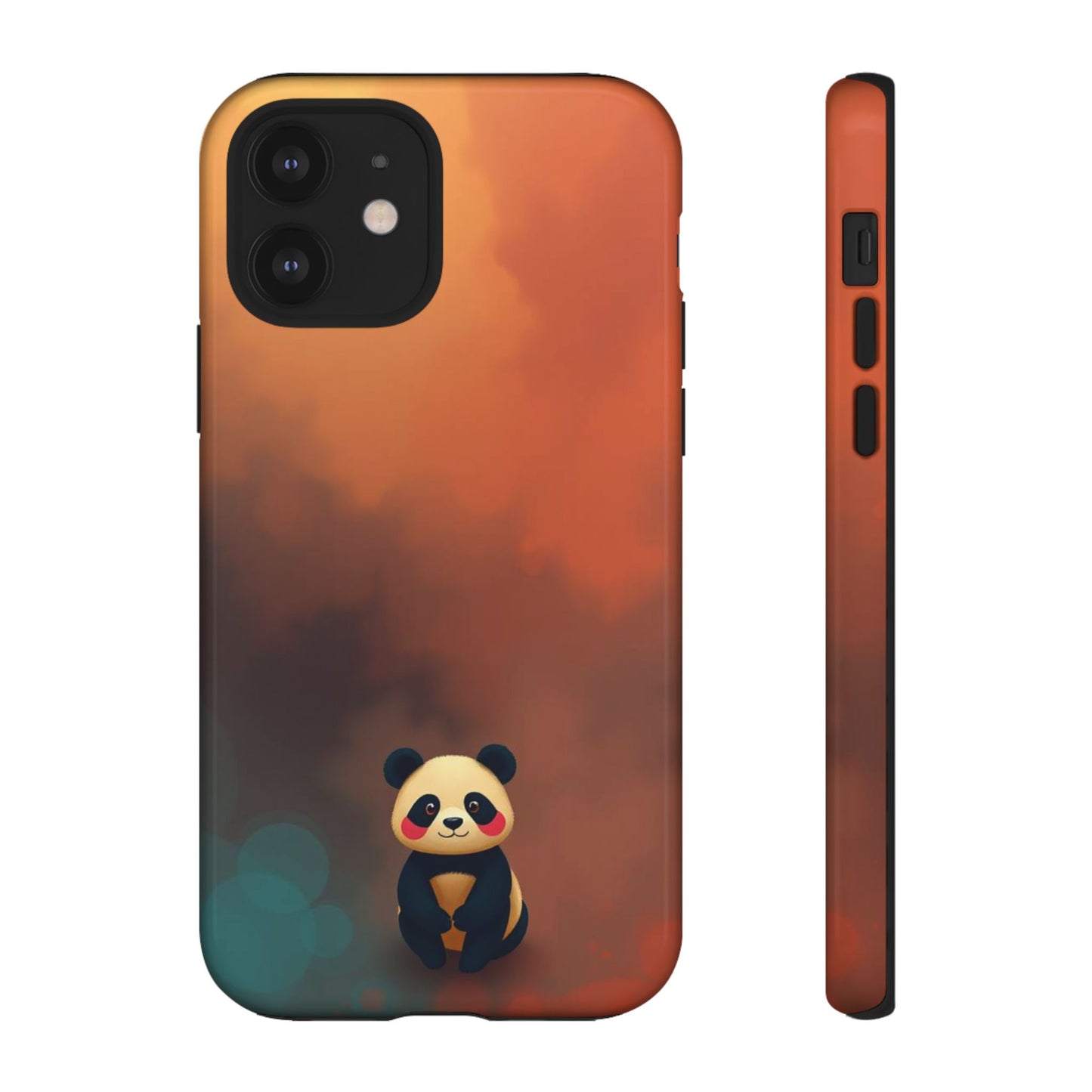 iPhone 12 / Glossy Phone Case - Cute Colourful Panda Design Phone Case