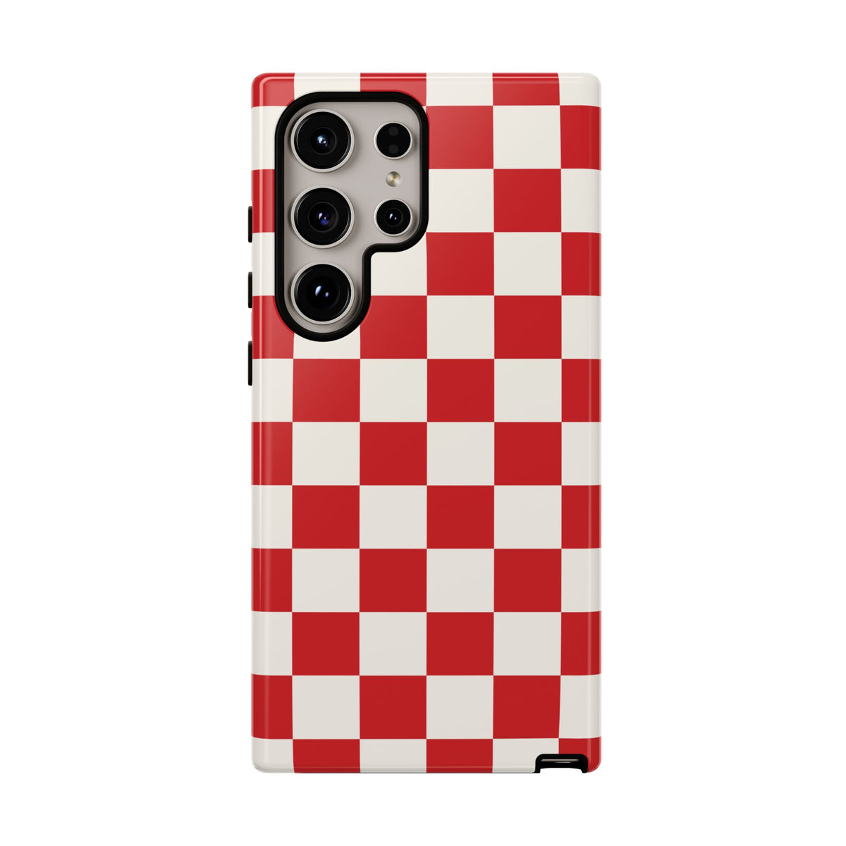 Red Checked Pattern Phone Case - Red Phone Case - Samsung Galaxy S24 Ultra / Glossy