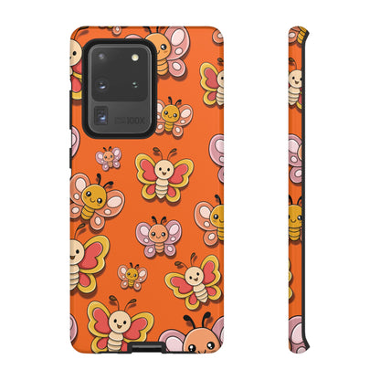 Samsung Galaxy S20 Ultra / Glossy Phone Case - Orange Butterfly Sticker Design Phone Case