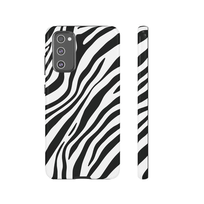 Modern Monochrome Zebra Print Phone Case