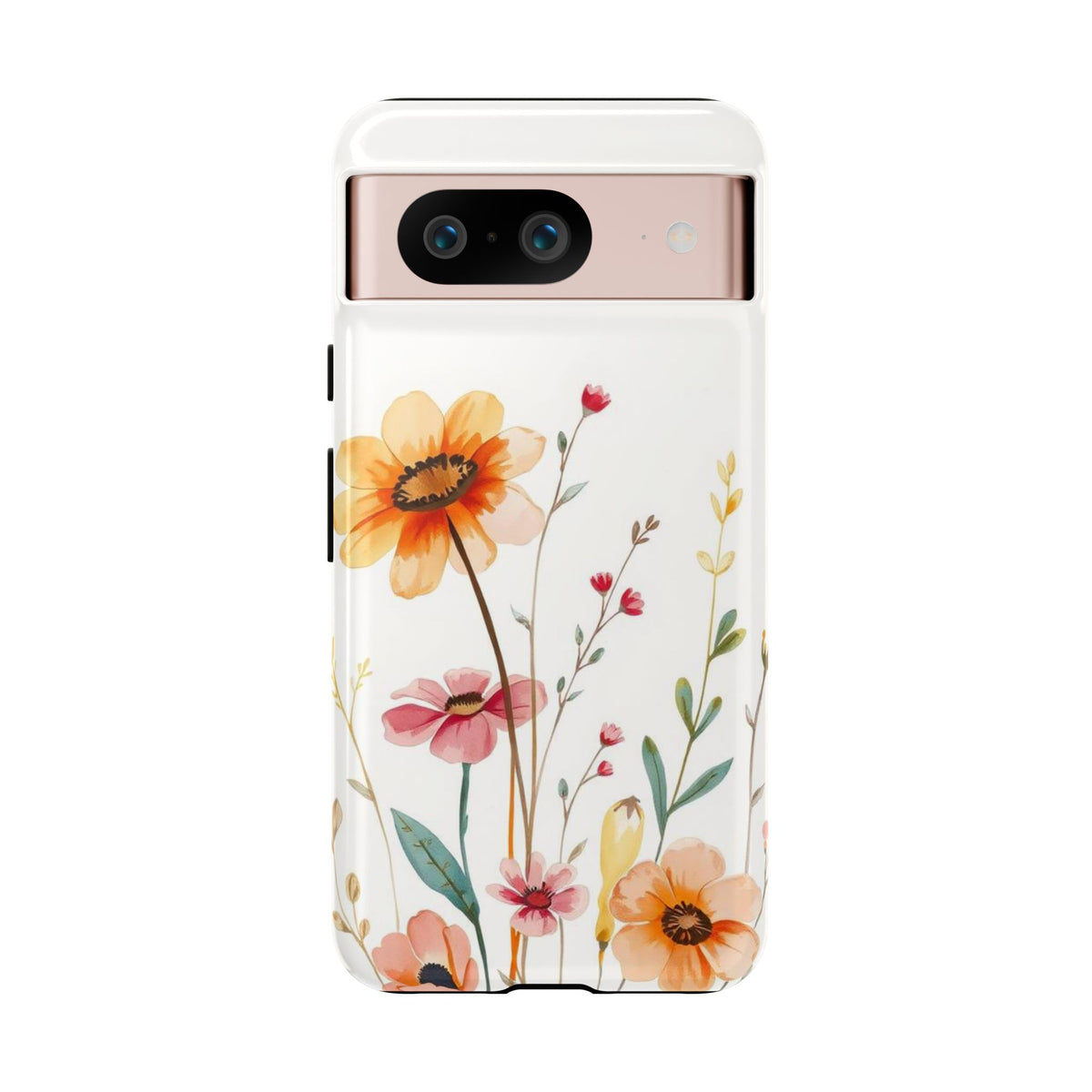 Boho Chic Watercolour Wild Blooms Pattern Phone Case - Multicolor Phone Case - Google Pixel 8 / Glossy