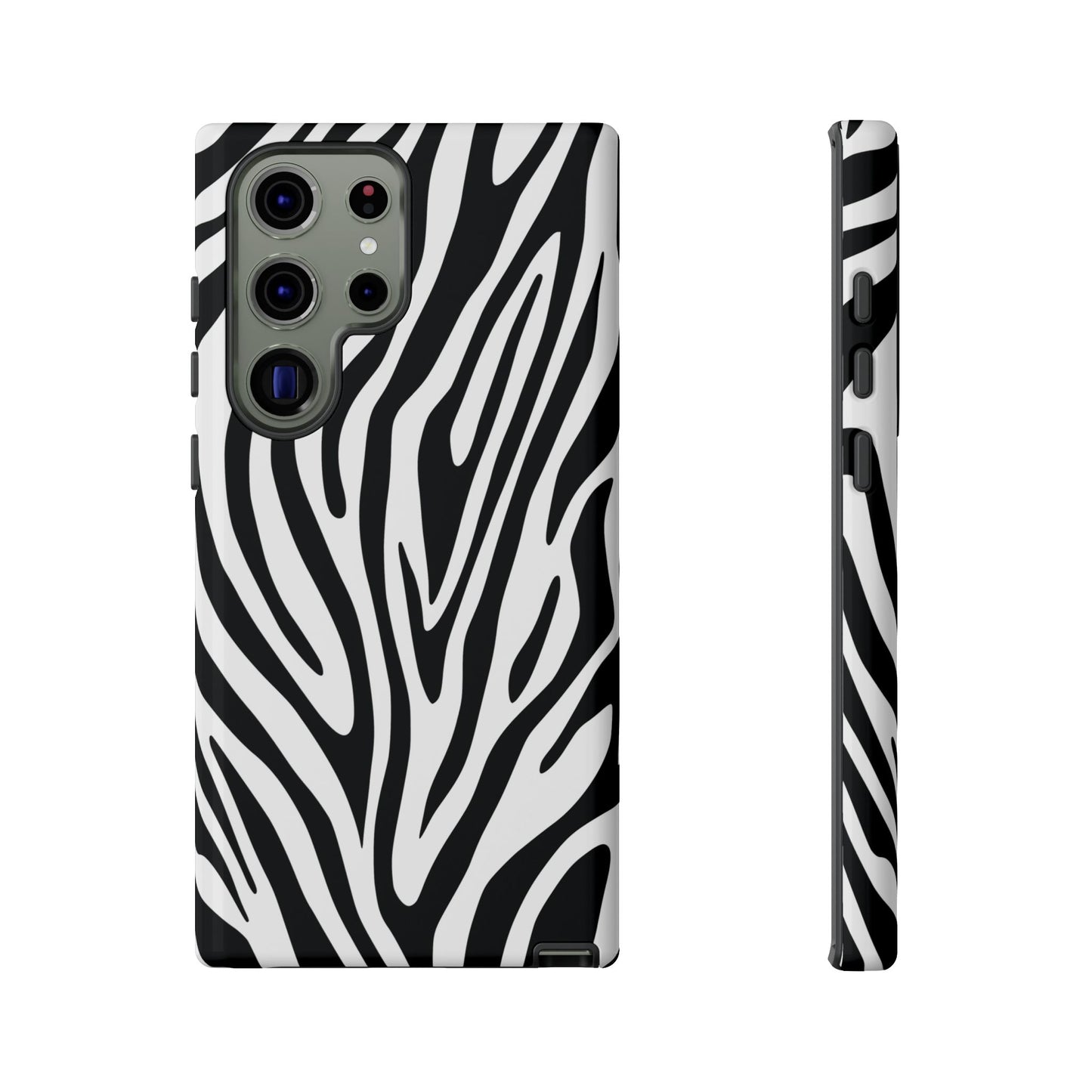 Classic Monochrome Tiger Print Phone Case