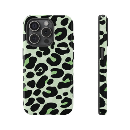 Chic Sage Leopard Print Phone Case
