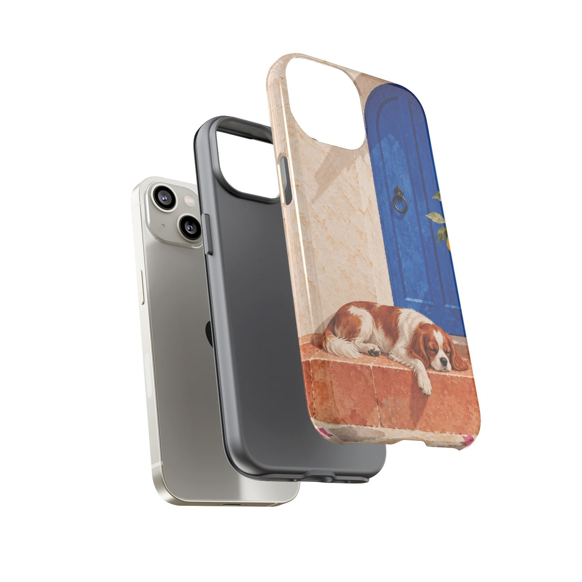 Cavalier King Charles Spaniel Blue Door Siesta Phone Case - Multicolor Phone Case