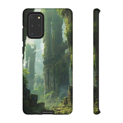 Samsung Galaxy S20+ / Glossy Phone Case - Overgrown Future Ruins Sci-fi Phone Case