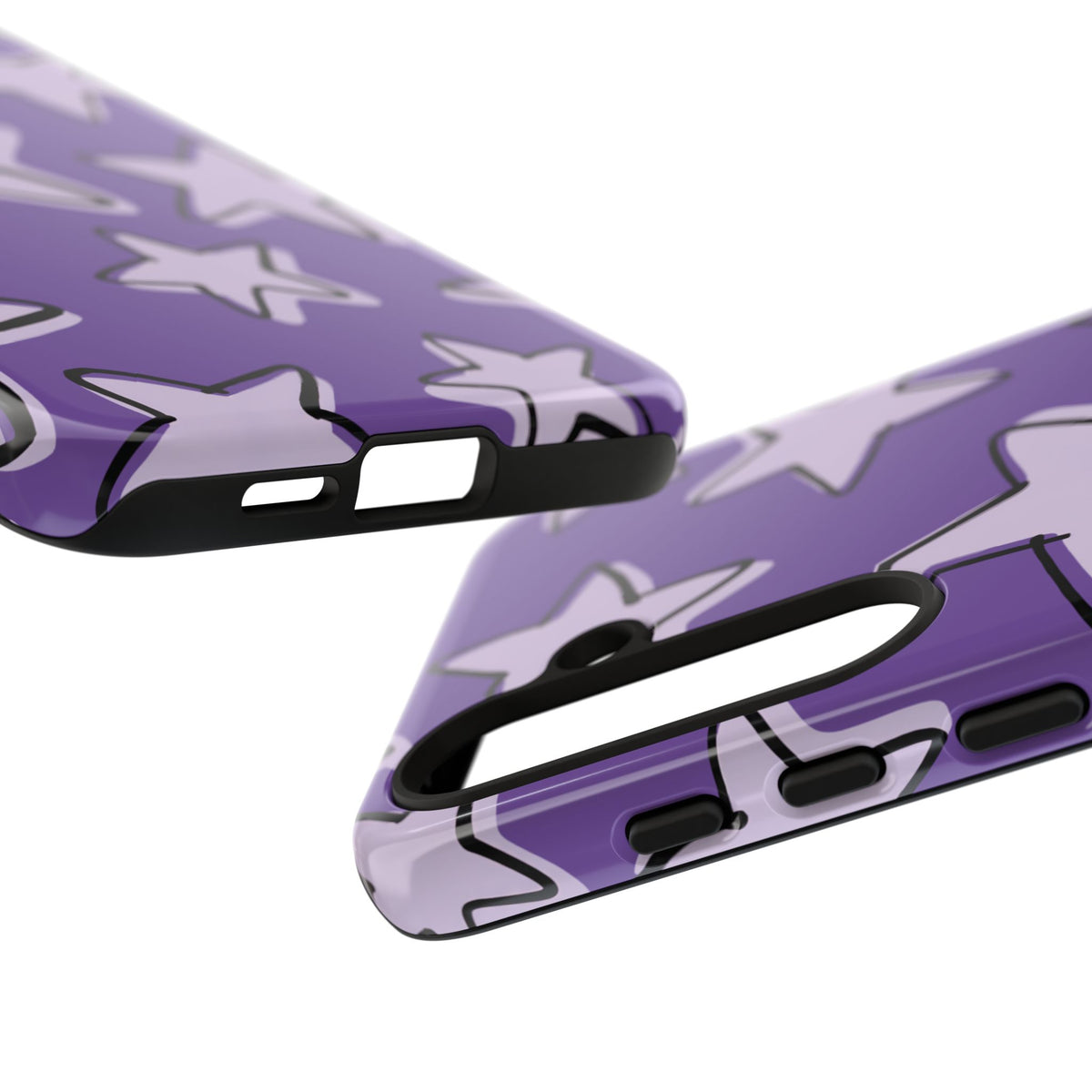 Violet Purple Doodle Star Phone Case